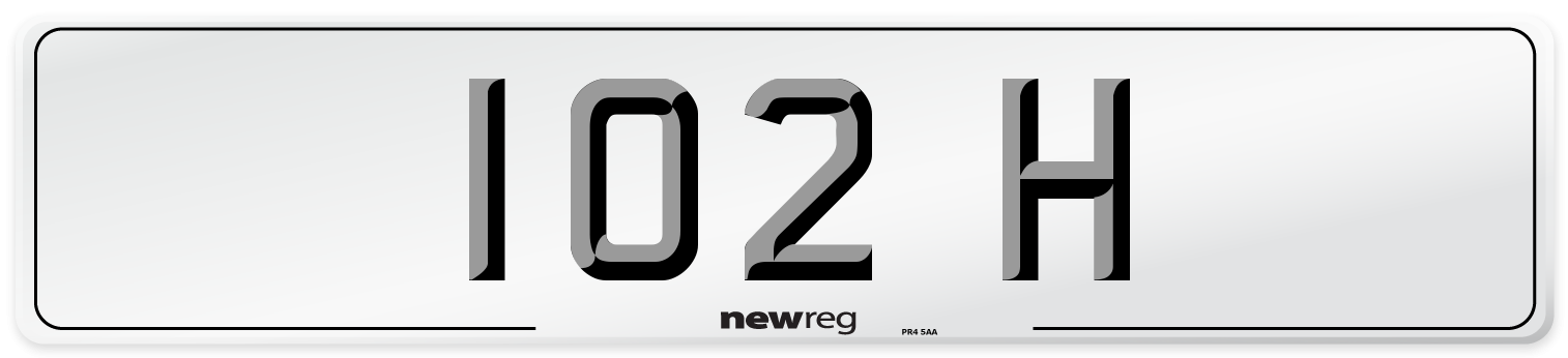 102 H Number Plate from New Reg